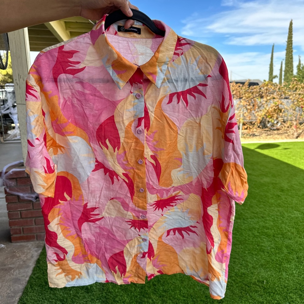 Colorful womens Shirt and short set